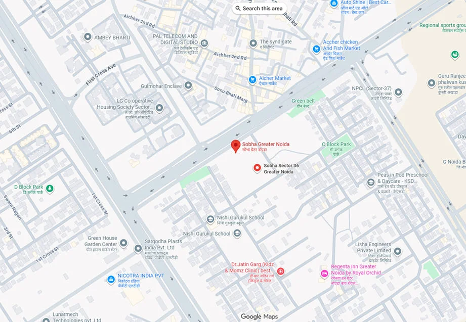Sobha Sector 1 Location Map